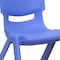 Flash Furniture Blue Plastic Stackable School Chair with 10.5'' Seat Height, PK4 4-YU-YCX4-003-BLUE-GG - alternate 10